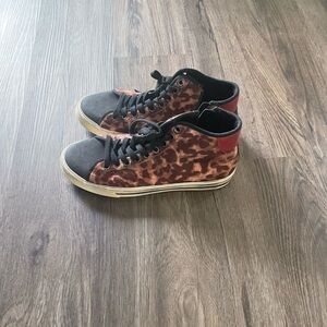 Zara Brown and Black High-Top Sneakers